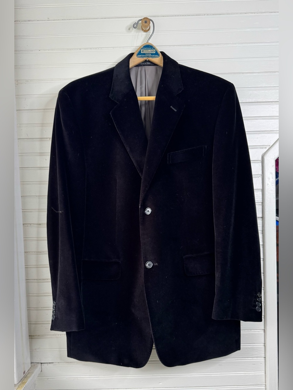 Calvin Klein Black Velvet Sport Coat 42R